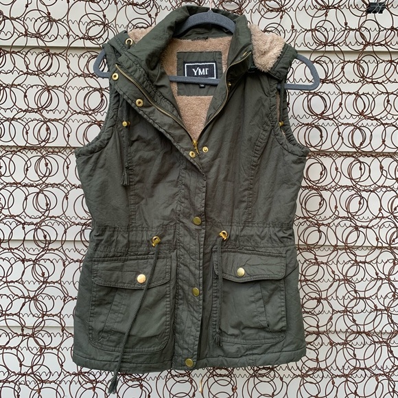 YMI Jackets & Blazers - Faux fur fleece lined hooded vest